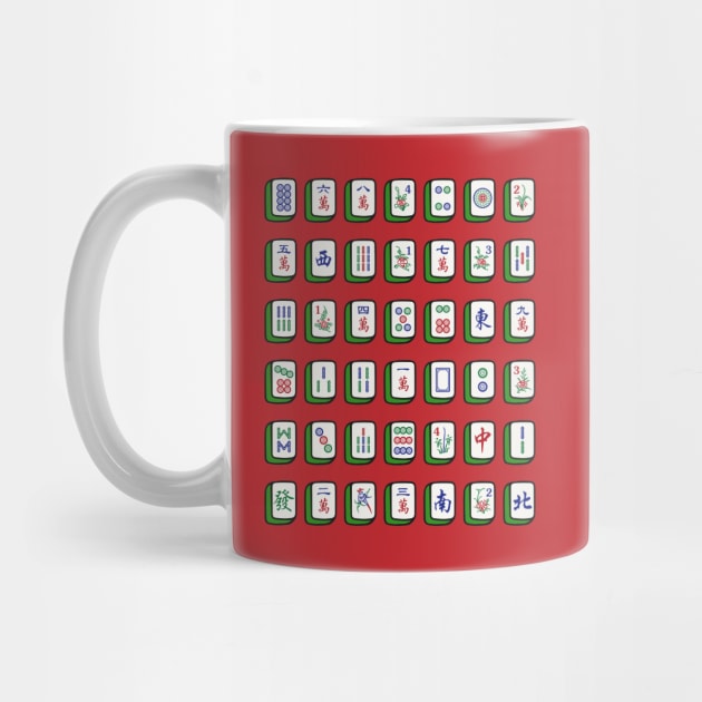 Mahjong Game Tiles Neat and Random. It's Mahjong Time! by Teeworthy Designs